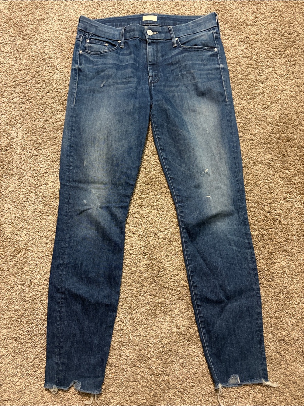 MOTHER Women’s Looker Ankle Chew Slim Fit Jeans in Breaking the Law Size 29
